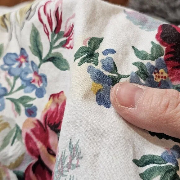 RALPH LAUREN ELAINE VALERIA BEDSKIRT Full Size COTTON 13" DROP Floral USA Made - Picture 2 of 10